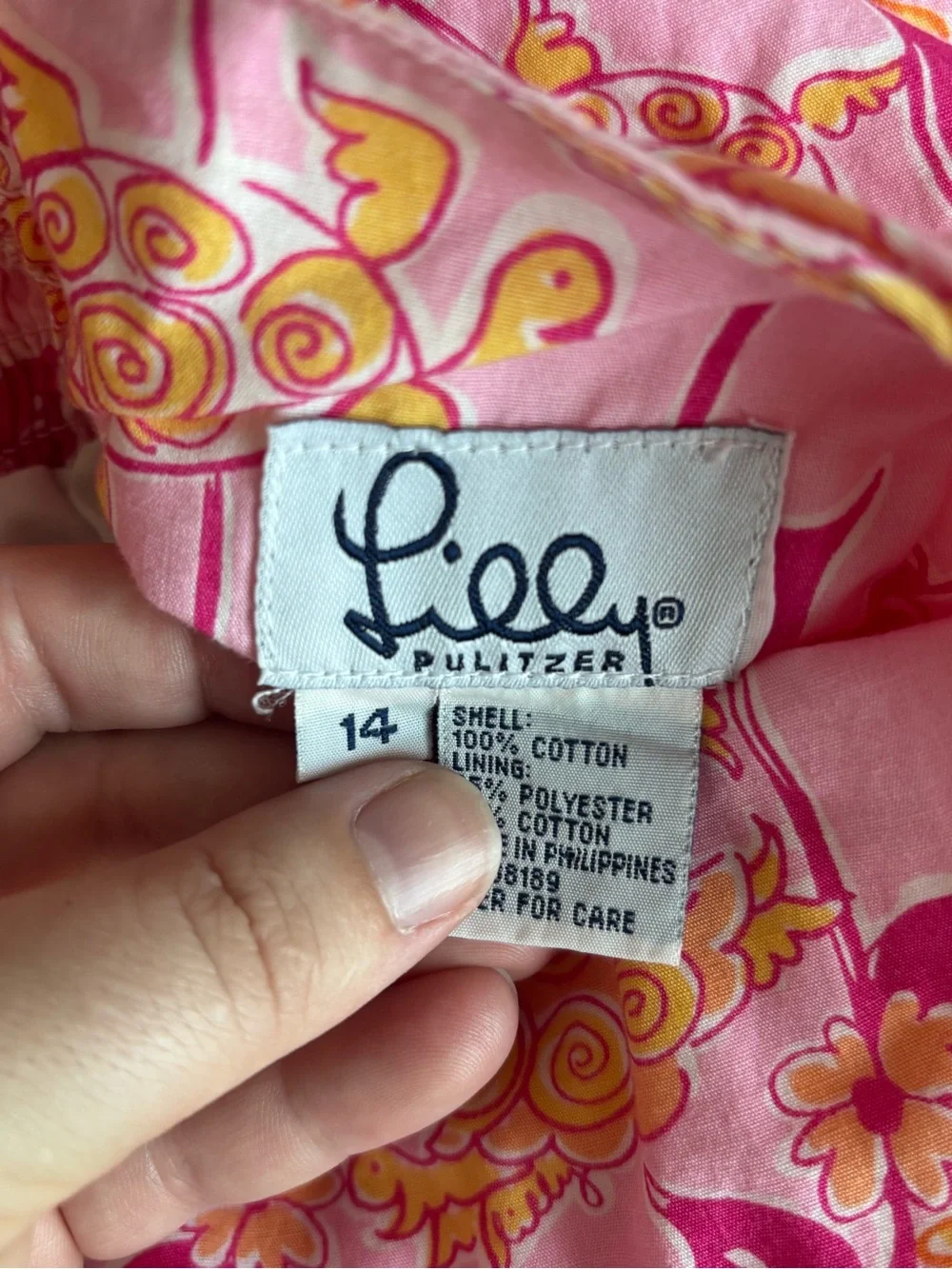 Vintage Lilly Pulitzer Girls Pink and Orange Sleeveless Midi Sundress w/ Turtles
